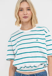 A87 Stripe Loose Gartered Tee