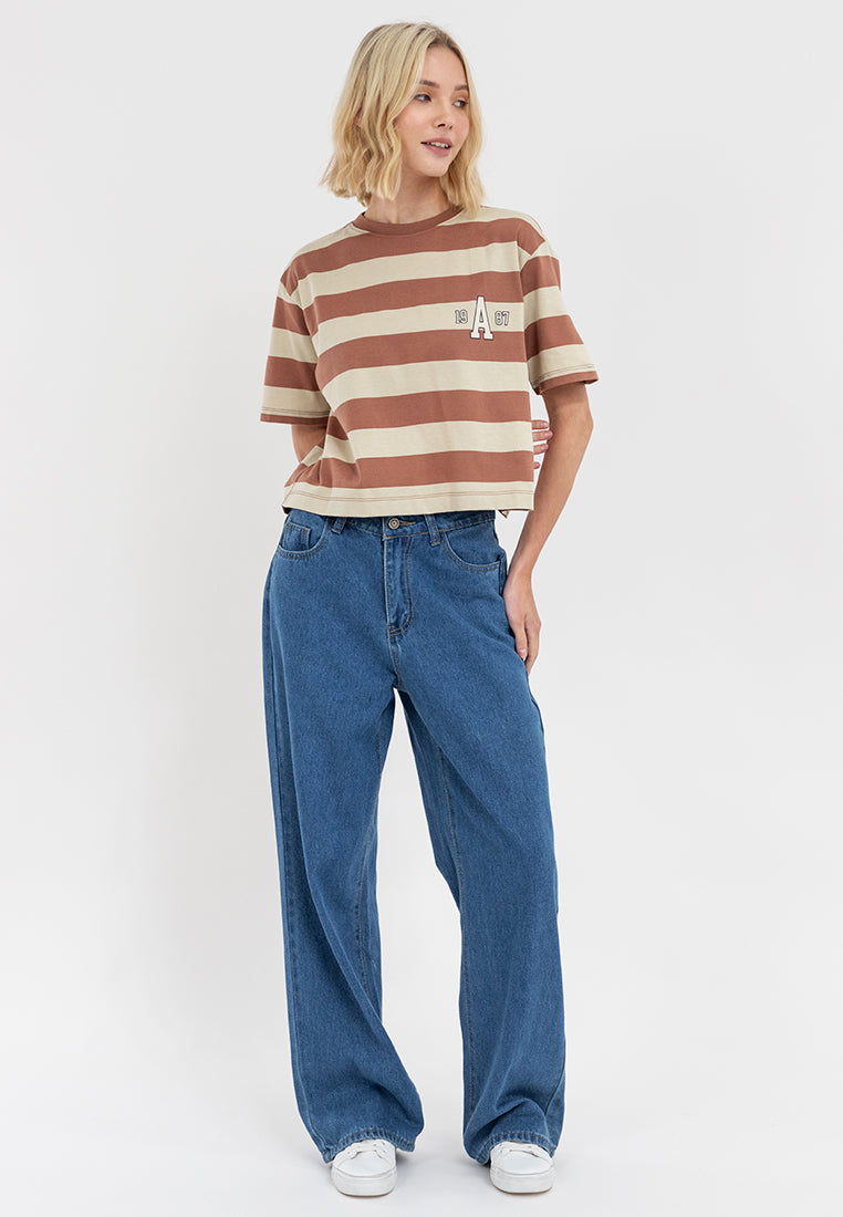 A1987 Boxy Striped Tee