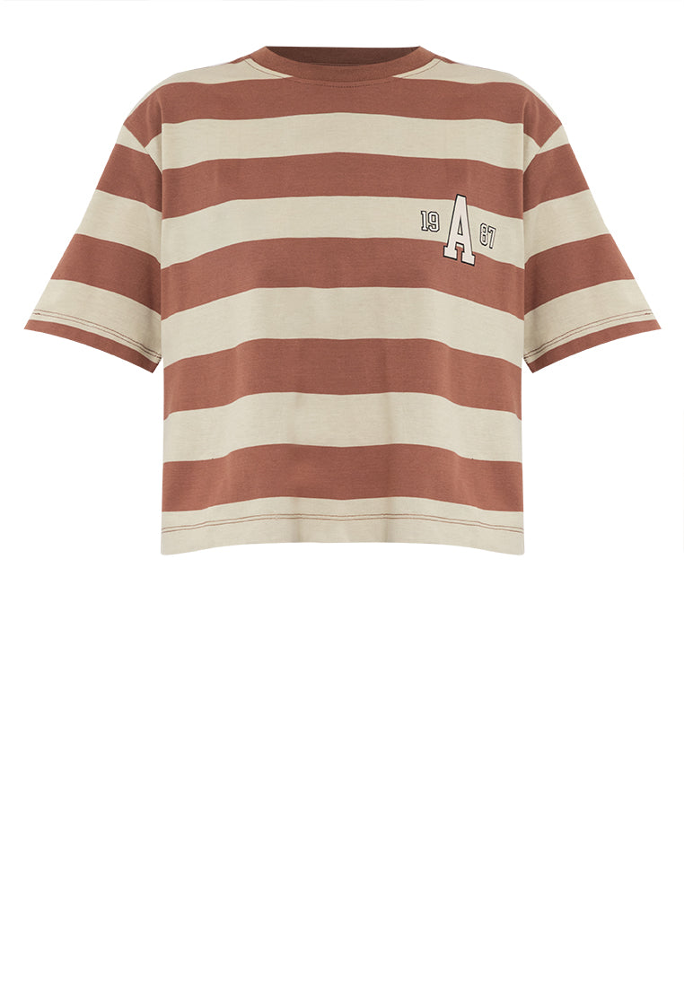A1987 Boxy Striped Tee