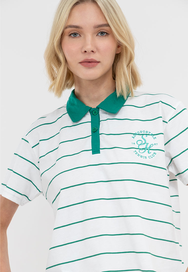 Aeropostale Tennis Club Boxy Polo Shirt