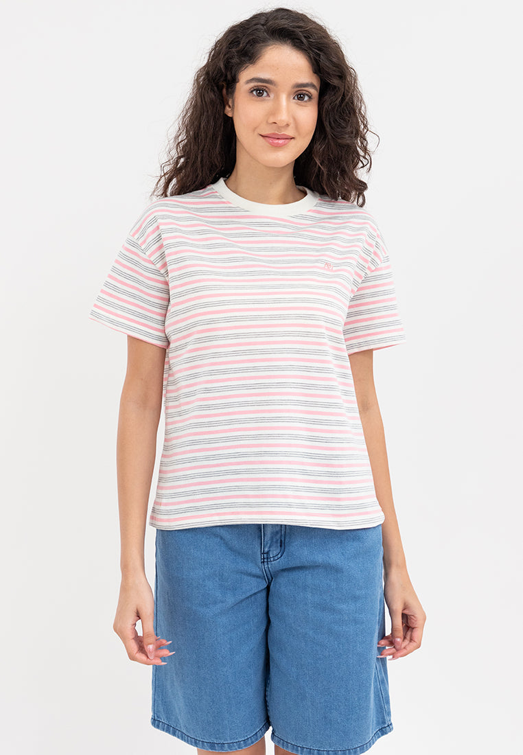 A87 Striped Boxy Tee