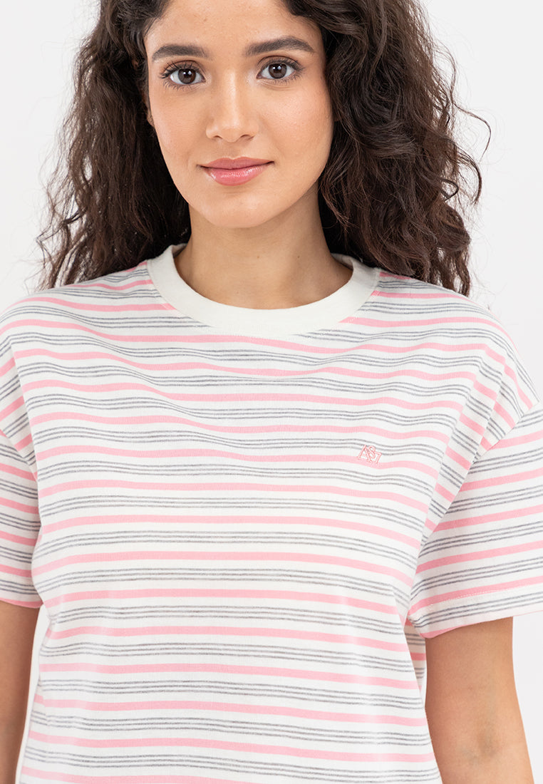 A87 Striped Boxy Tee