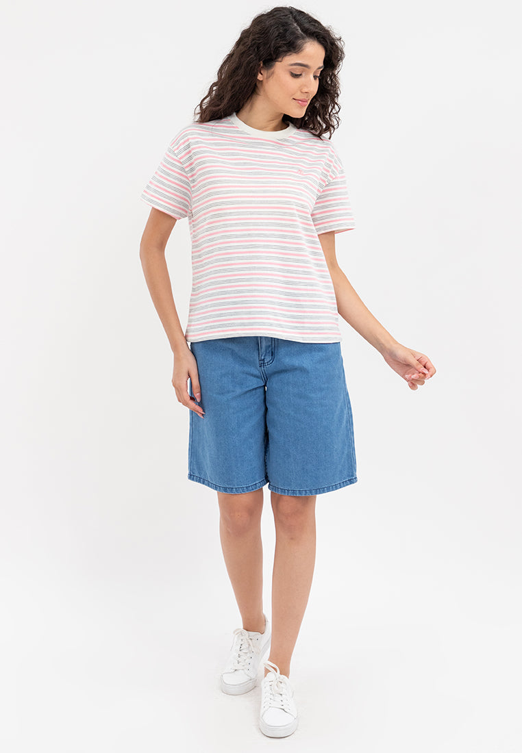 A87 Striped Boxy Tee