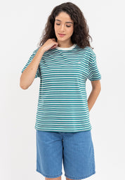 A87 Striped Boxy Tee
