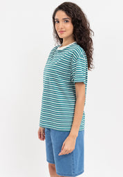 A87 Striped Boxy Tee