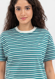 A87 Striped Boxy Tee