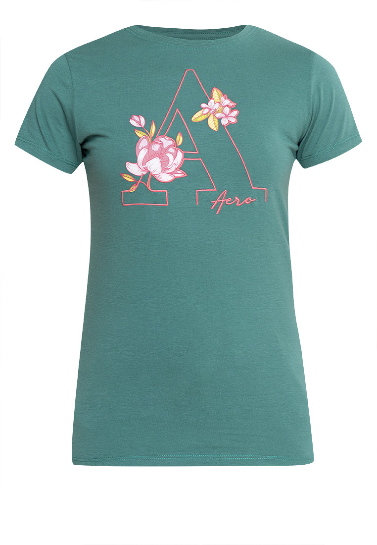 A FLORAL AERO Girls Graphic Tee