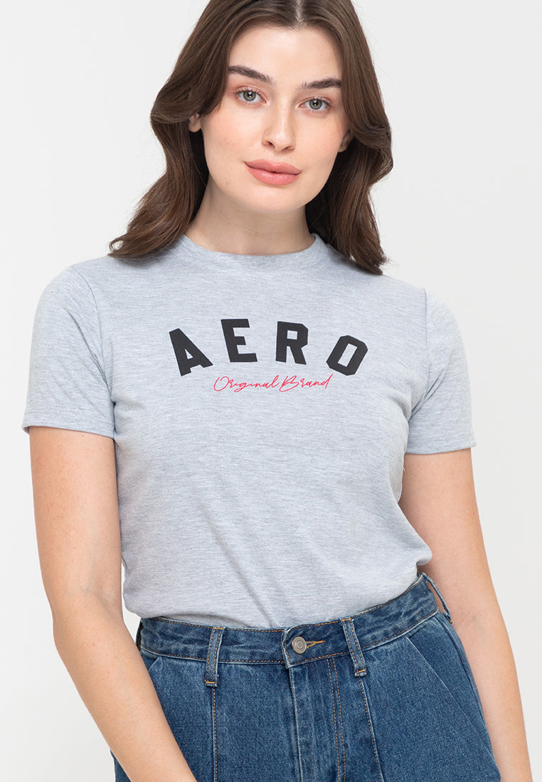 AERO ORIG BRAND PRINT EMBOSS Girls Graphic Tee