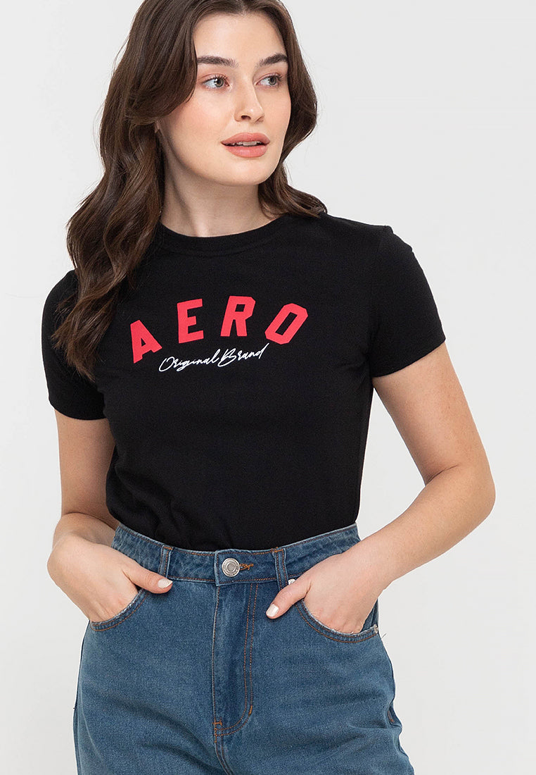 AERO ORIG BRAND PRINT EMBOSS Girls Graphic Tee
