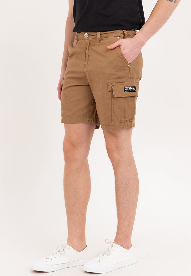 AERO Guys Khaki Cargo Shorts