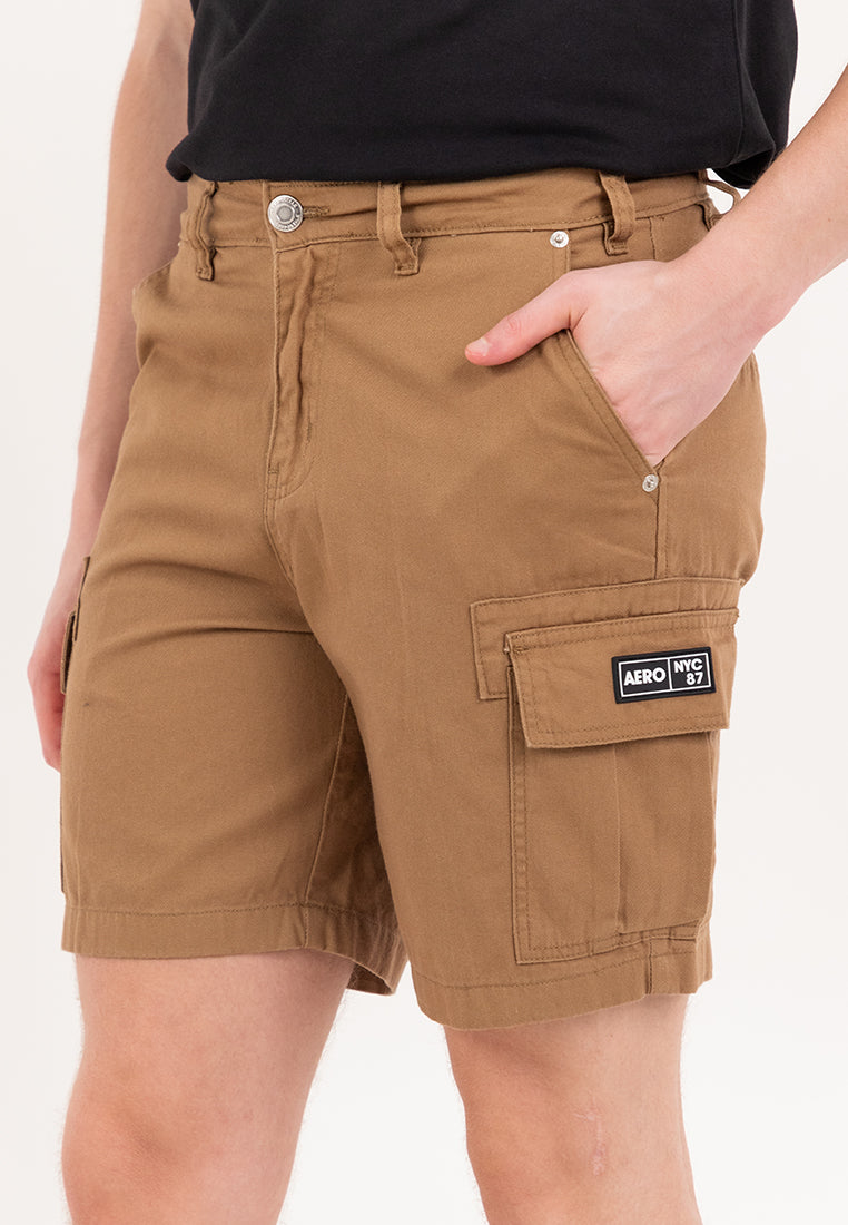 AERO Guys Khaki Cargo Shorts