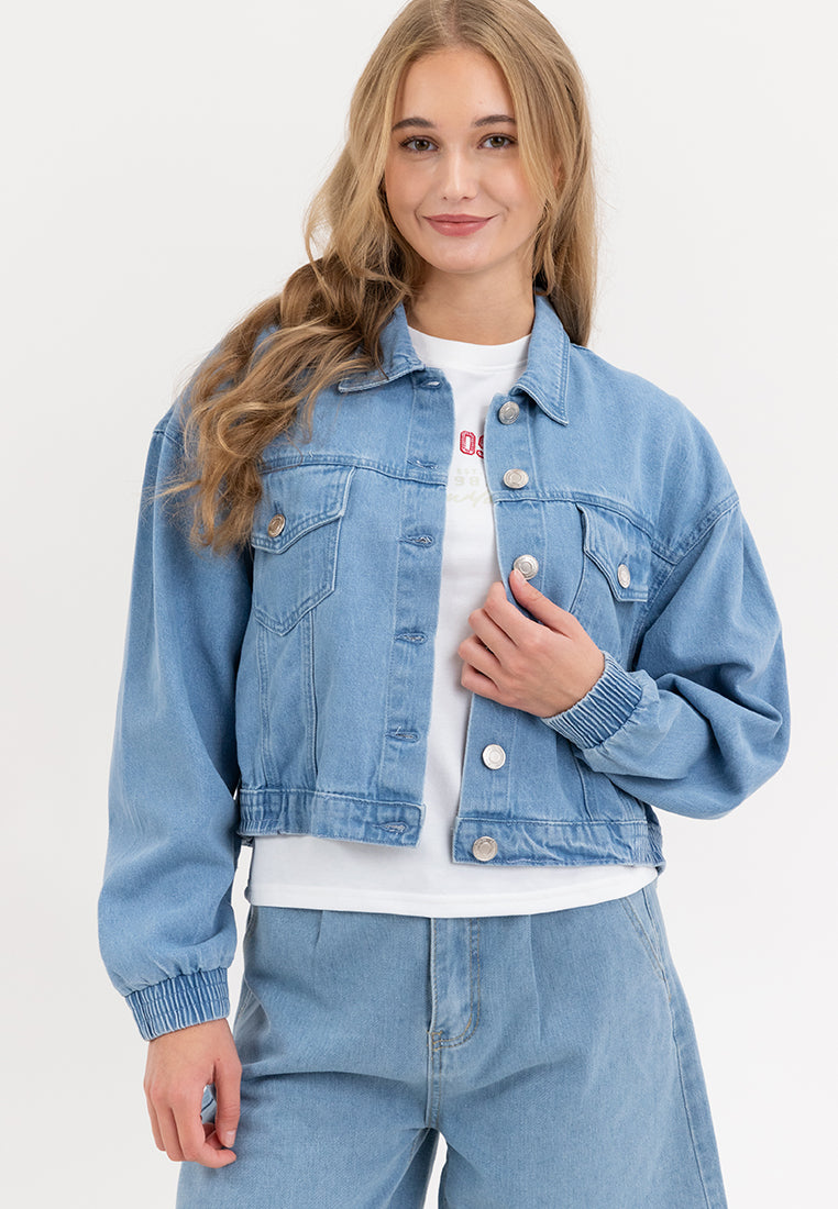 AERO Girls Loose Crop Denim Jacket