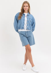 AERO Girls Loose Crop Denim Jacket