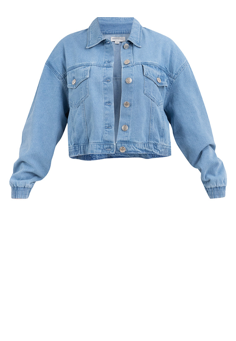 AERO Girls Loose Crop Denim Jacket