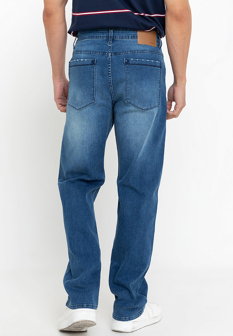 AERO Guys Washed Blue Denim Pants