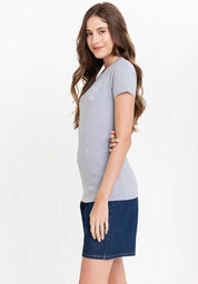 A87 Top Dye Gray Girls Tee