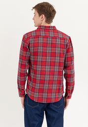 AERO Guys Plaid Long Sleeves Polo