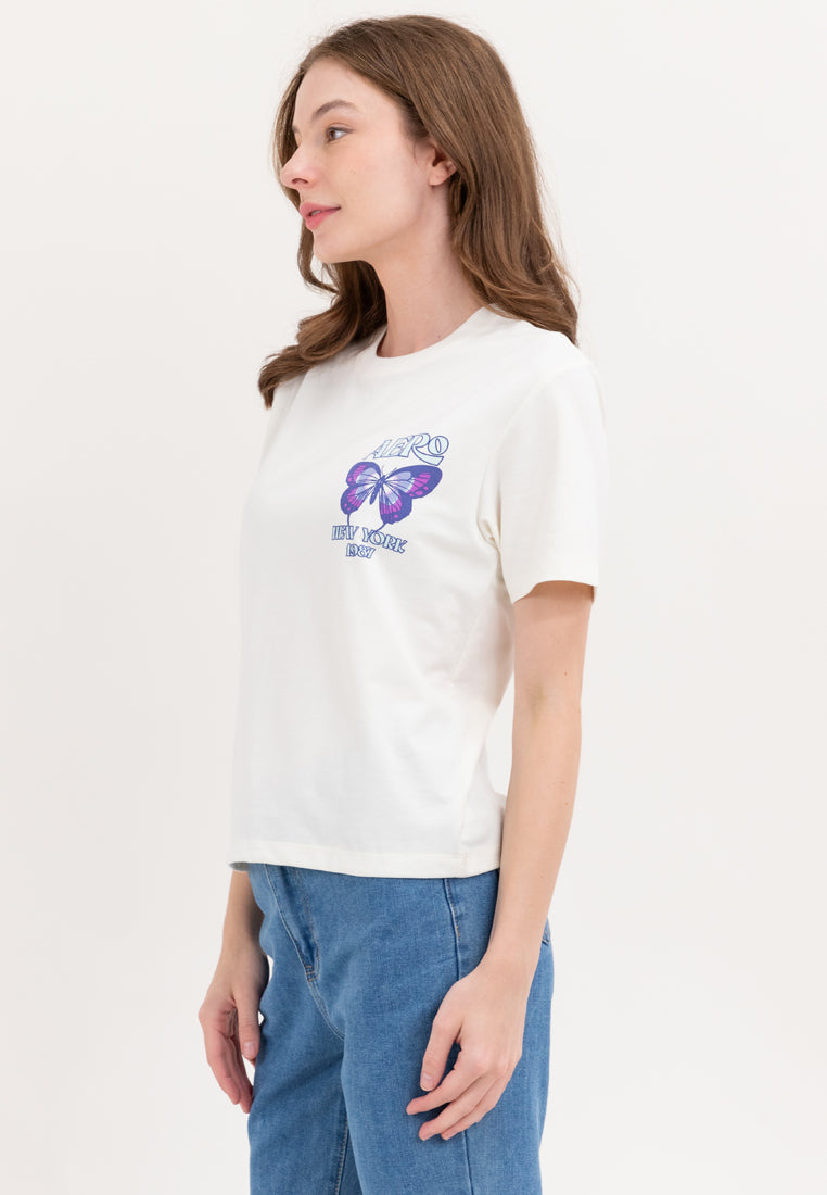 AERO NYC BUTTERFLY Girls Boyfriend Fit Tee