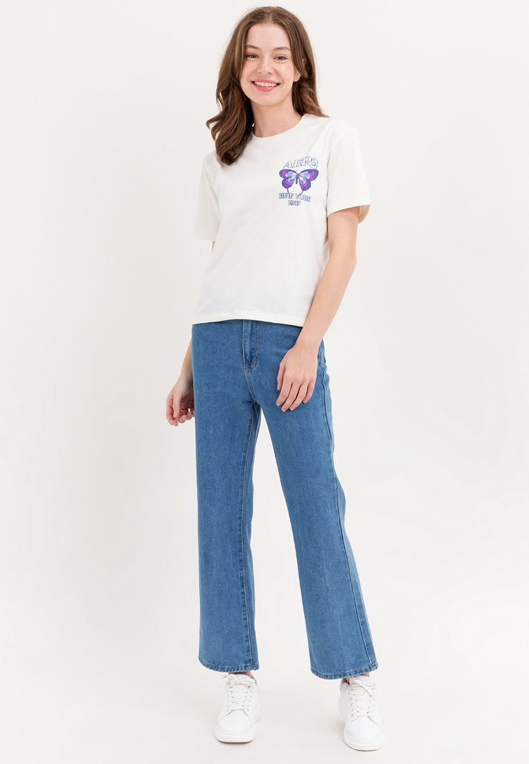 AERO NYC BUTTERFLY Girls Boyfriend Fit Tee