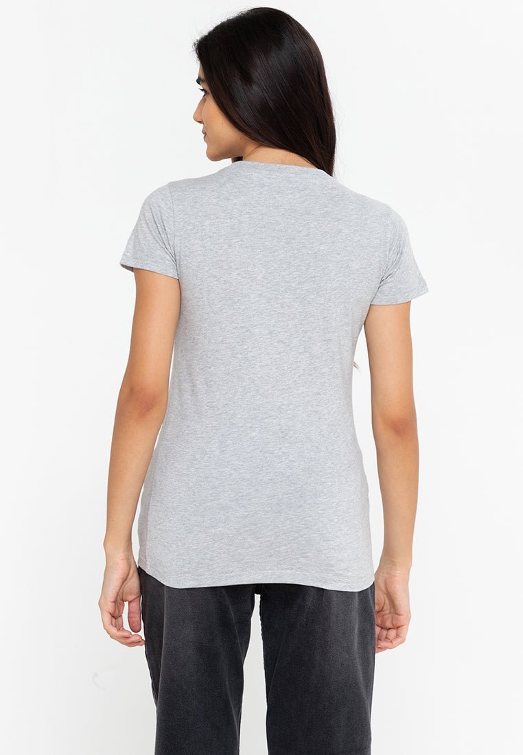 AERO Top Dye Gray NYC Girls Graphic Tee