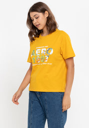 AERO Boyfriend Fit Mustard Yellow Girls Tee