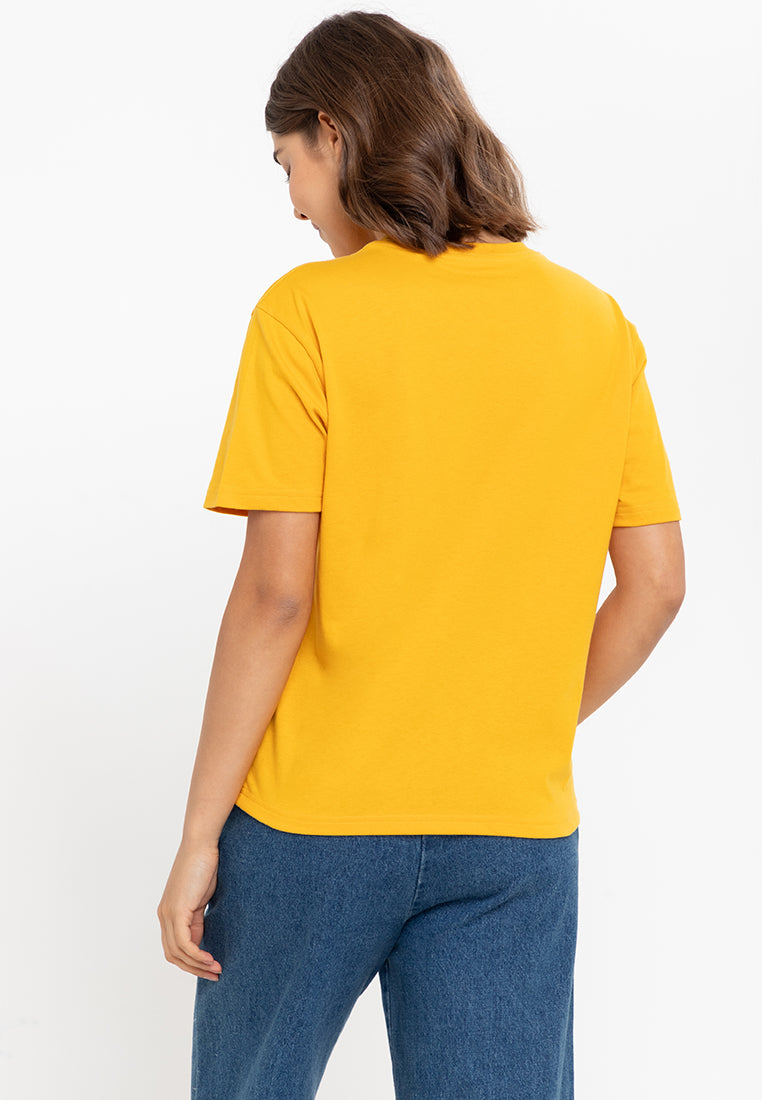 AERO Boyfriend Fit Mustard Yellow Girls Tee