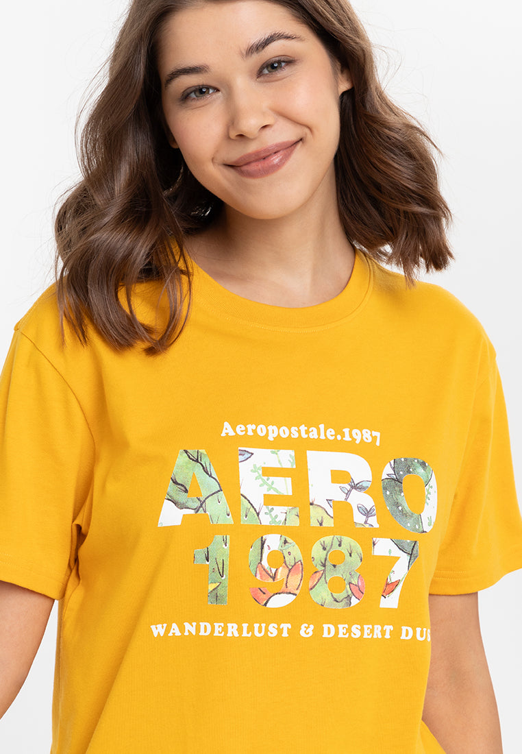 AERO Boyfriend Fit Mustard Yellow Girls Tee