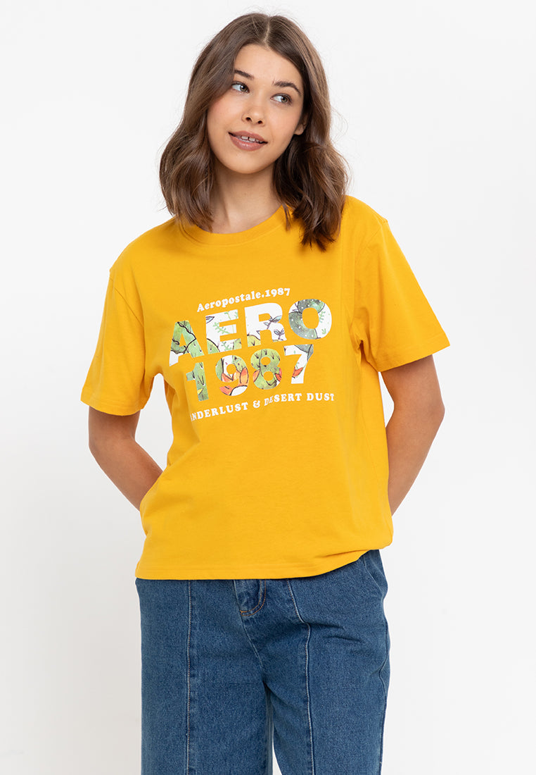 AERO Boyfriend Fit Mustard Yellow Girls Tee