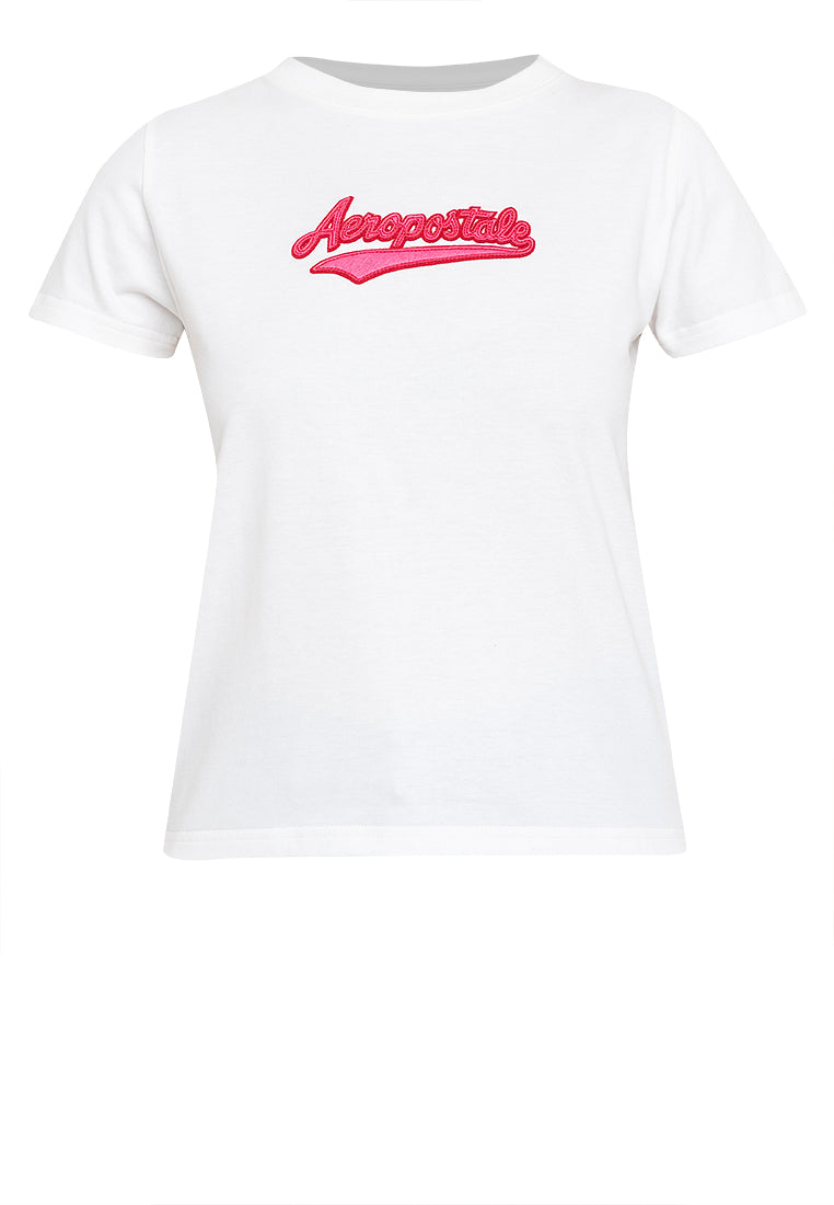 AEROPOSTALE Logo Girls Antique White Tee