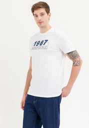 AERO White 1987 Guys Applique Tee