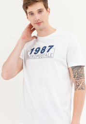 AERO White 1987 Guys Applique Tee