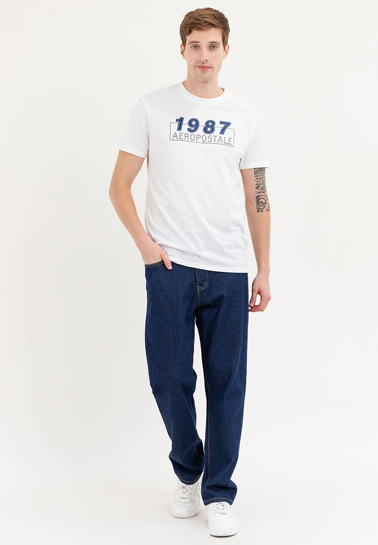 AERO White 1987 Guys Applique Tee