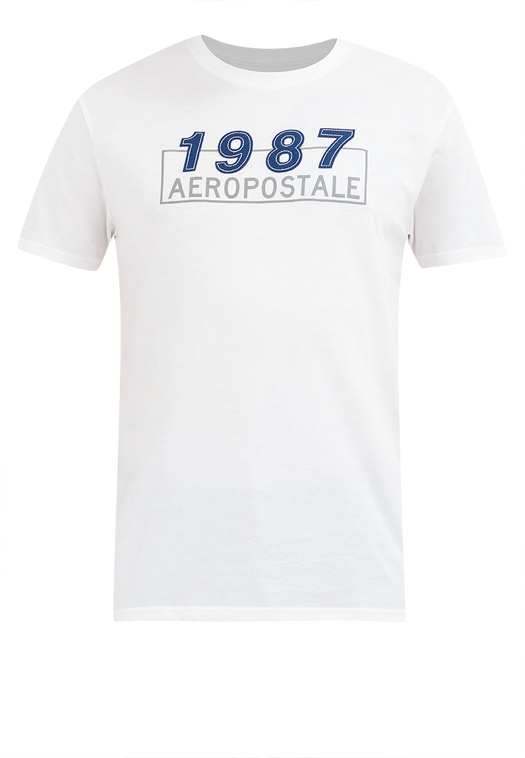 AERO White 1987 Guys Applique Tee