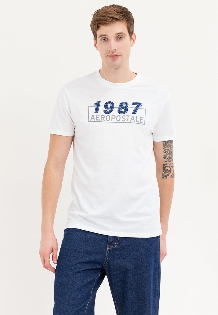 AERO White 1987 Guys Applique Tee