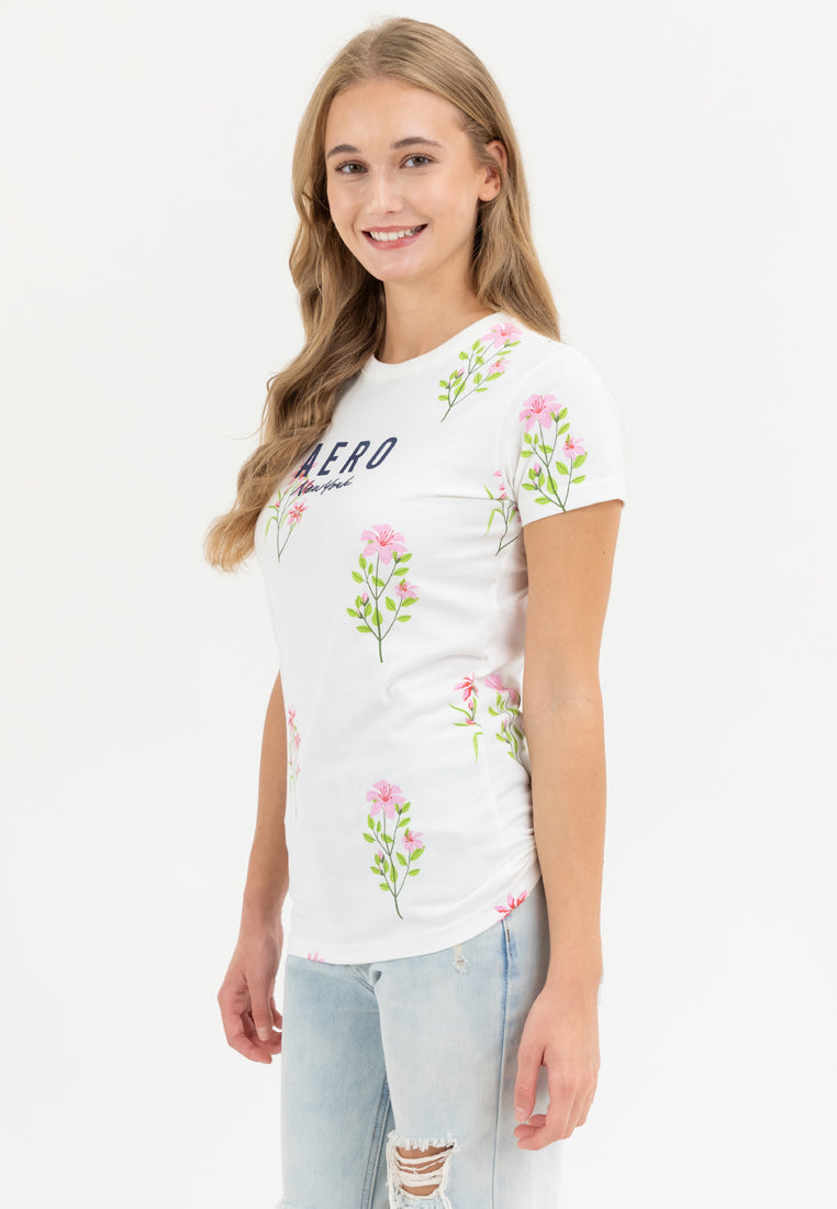 AERO AOP Floral Girls Tee