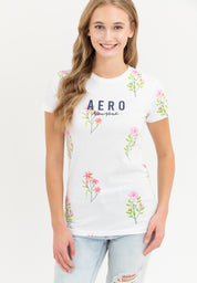 AERO AOP Floral Girls Tee