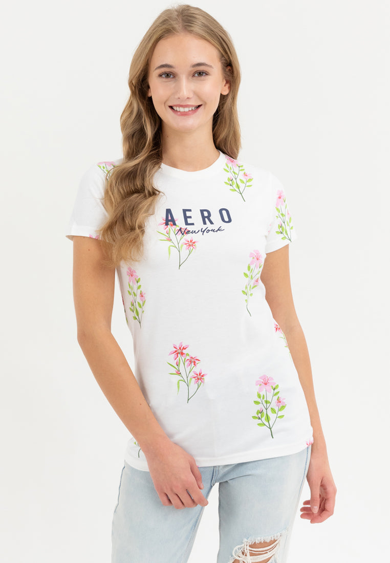 AERO AOP Floral Girls Tee