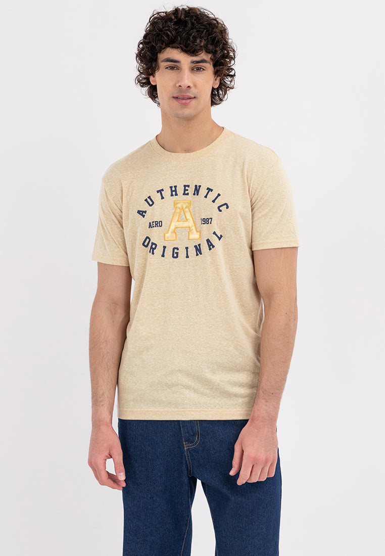 MEN'S AERO WHEAT A APPLIQUE TEE