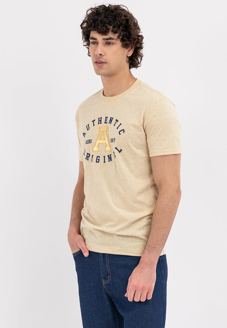 MEN'S AERO WHEAT A APPLIQUE TEE