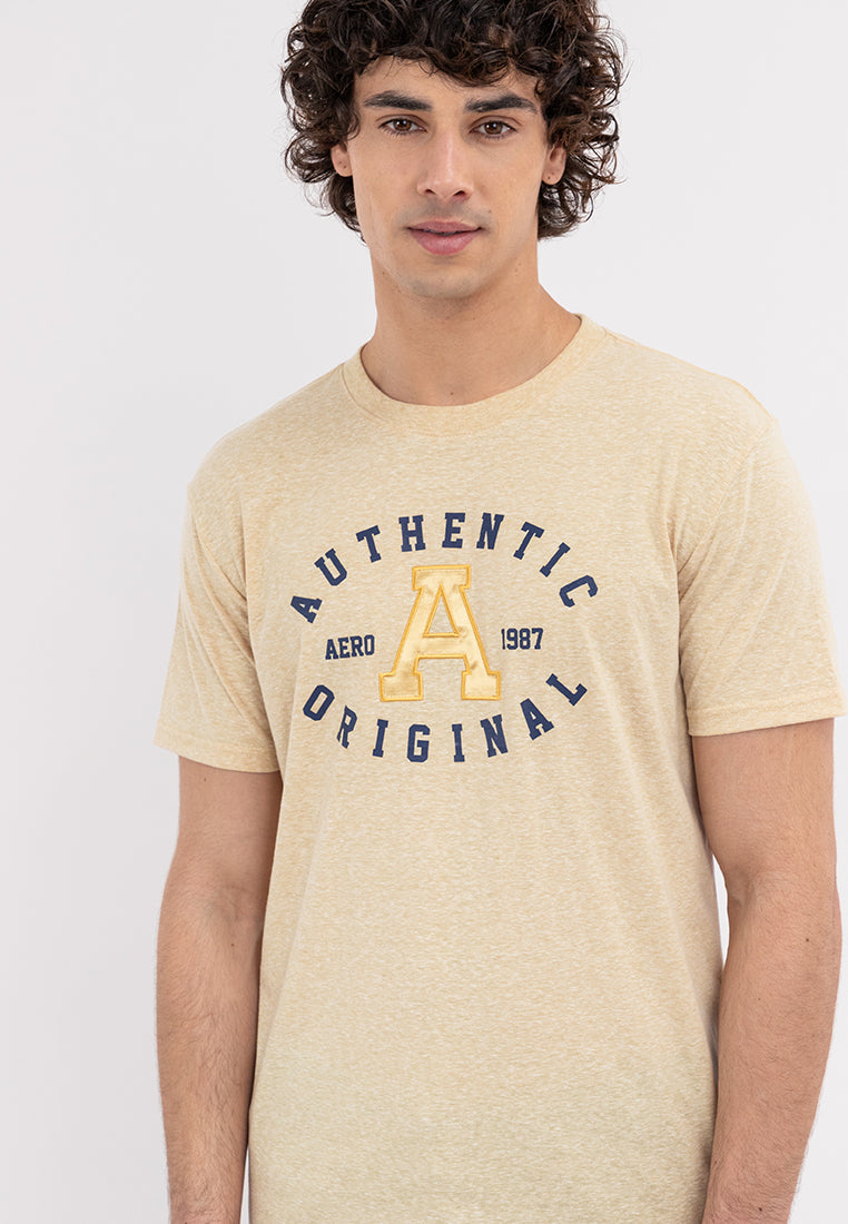 MEN'S AERO WHEAT A APPLIQUE TEE