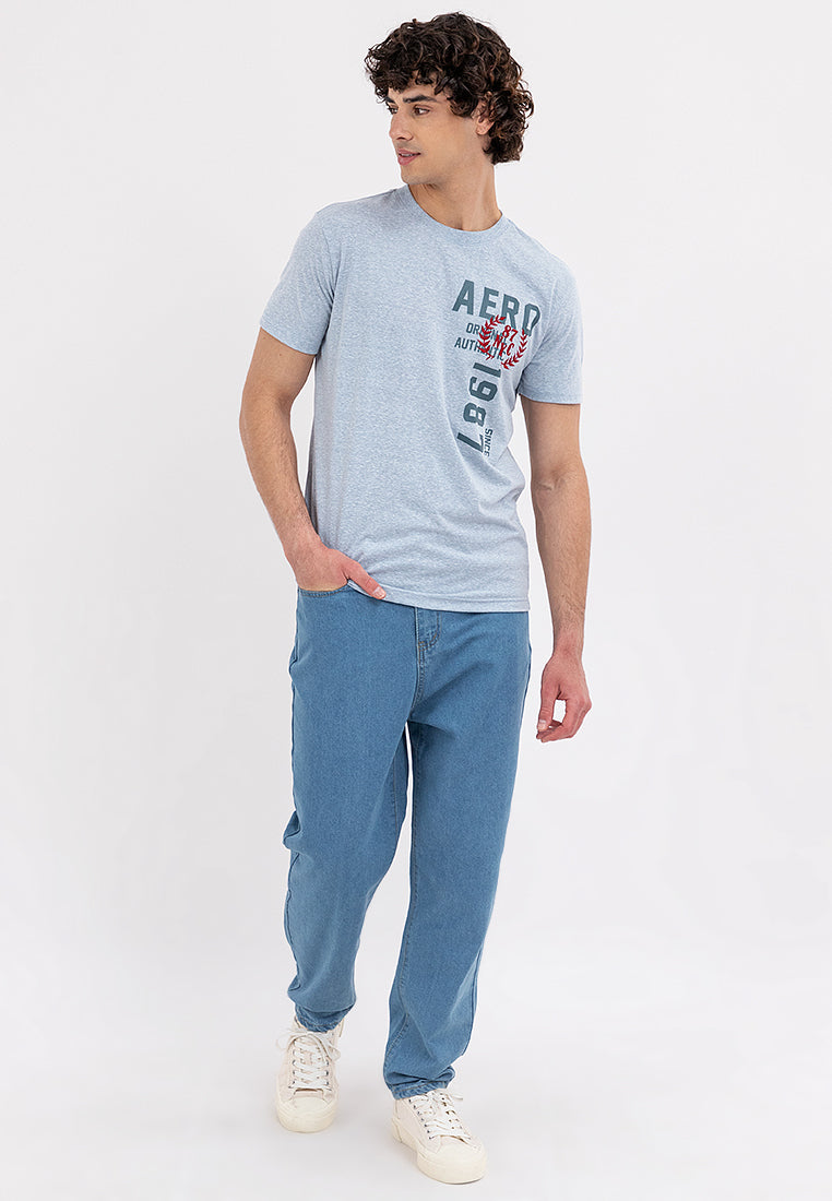 MEN'S AERO BLUE GRAY A87 NYC TEE