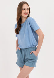 A87 Loose Gartered Tee