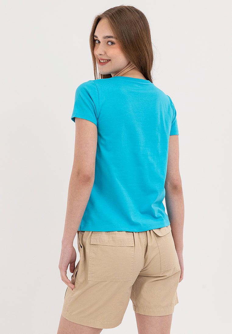 LADIES AERO MAUI BLUE COMFORT FIT GRAPHIC TEE