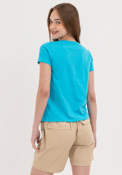 LADIES AERO MAUI BLUE COMFORT FIT GRAPHIC TEE