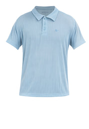 MEN'S AERO INDIGO PLEATED POLO SHIRT