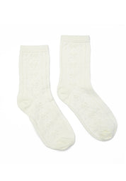 Patterned Mid Rise Socks - Ribbon