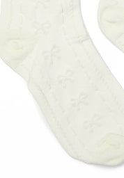 Patterned Mid Rise Socks - Ribbon