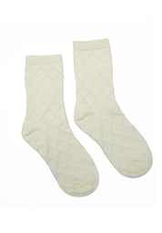 Patterned Mid Rise Socks - Diamond